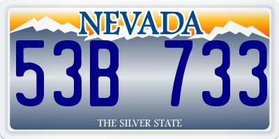NV license plate 53B733