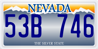 NV license plate 53B746