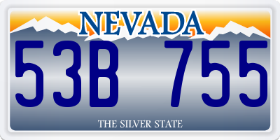 NV license plate 53B755