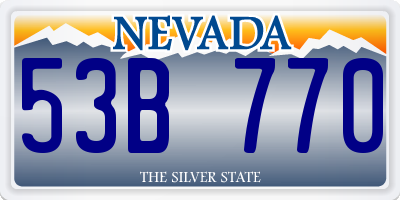 NV license plate 53B770