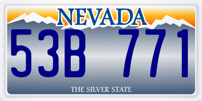 NV license plate 53B771