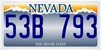 NV license plate 53B793