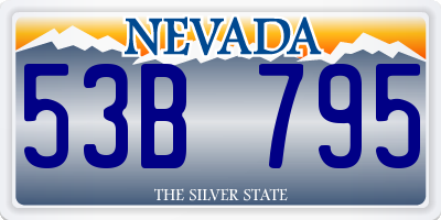 NV license plate 53B795