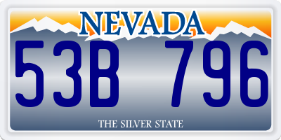 NV license plate 53B796