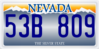 NV license plate 53B809