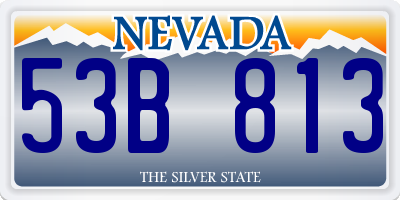 NV license plate 53B813