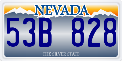 NV license plate 53B828