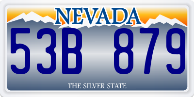 NV license plate 53B879