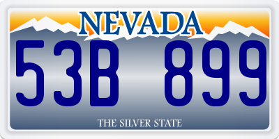 NV license plate 53B899