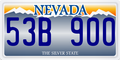 NV license plate 53B900