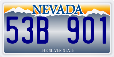 NV license plate 53B901