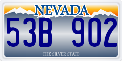 NV license plate 53B902