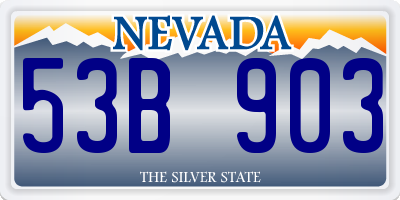 NV license plate 53B903