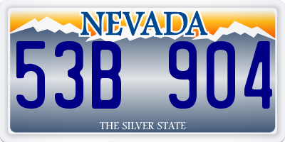NV license plate 53B904