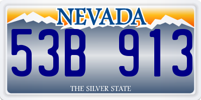 NV license plate 53B913