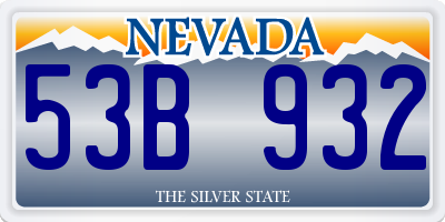 NV license plate 53B932