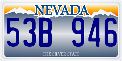 NV license plate 53B946