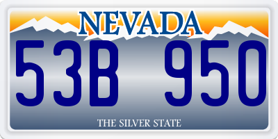 NV license plate 53B950