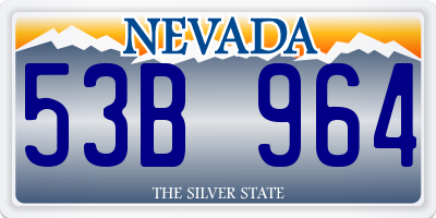 NV license plate 53B964