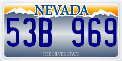 NV license plate 53B969