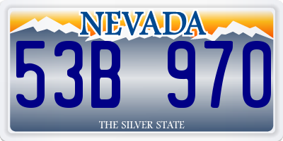 NV license plate 53B970