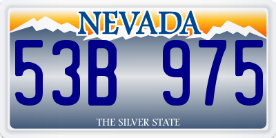 NV license plate 53B975