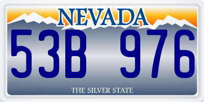 NV license plate 53B976