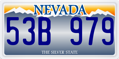 NV license plate 53B979