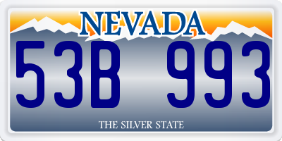 NV license plate 53B993