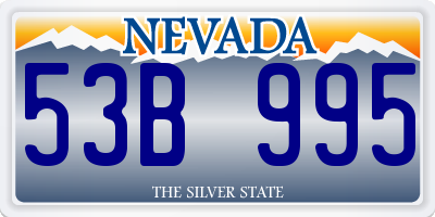 NV license plate 53B995