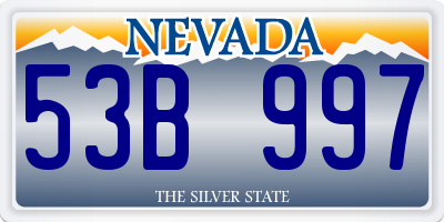 NV license plate 53B997