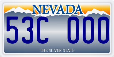 NV license plate 53C000