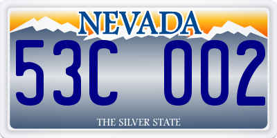 NV license plate 53C002