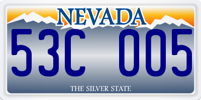NV license plate 53C005