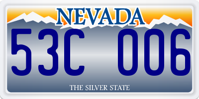 NV license plate 53C006