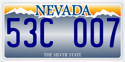 NV license plate 53C007