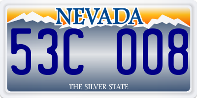 NV license plate 53C008