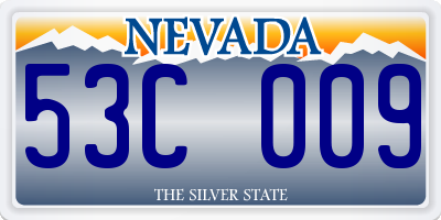 NV license plate 53C009