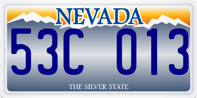 NV license plate 53C013