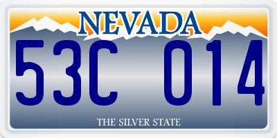 NV license plate 53C014