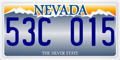 NV license plate 53C015