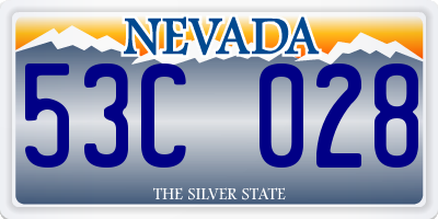 NV license plate 53C028