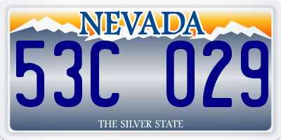 NV license plate 53C029