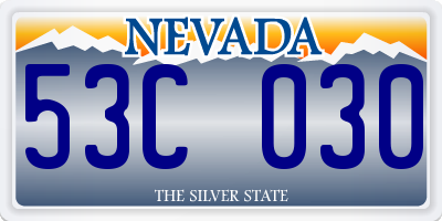 NV license plate 53C030