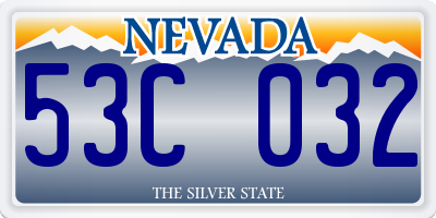 NV license plate 53C032