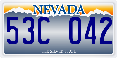 NV license plate 53C042