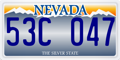 NV license plate 53C047