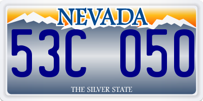 NV license plate 53C050