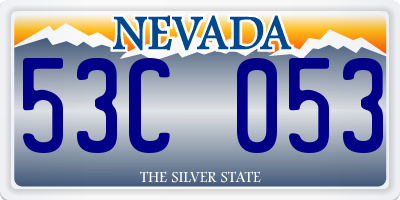 NV license plate 53C053