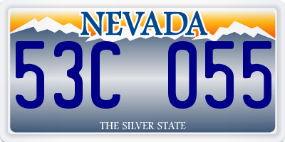 NV license plate 53C055